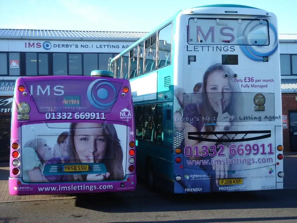 Bus mega rear advertising format